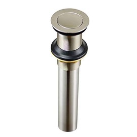 Pop up Drain Stopper for Bathroom Faucet Vanity or Vessel Sink Bathroom Drain Assembly No Overflow, Brushed Nickel by Purelux