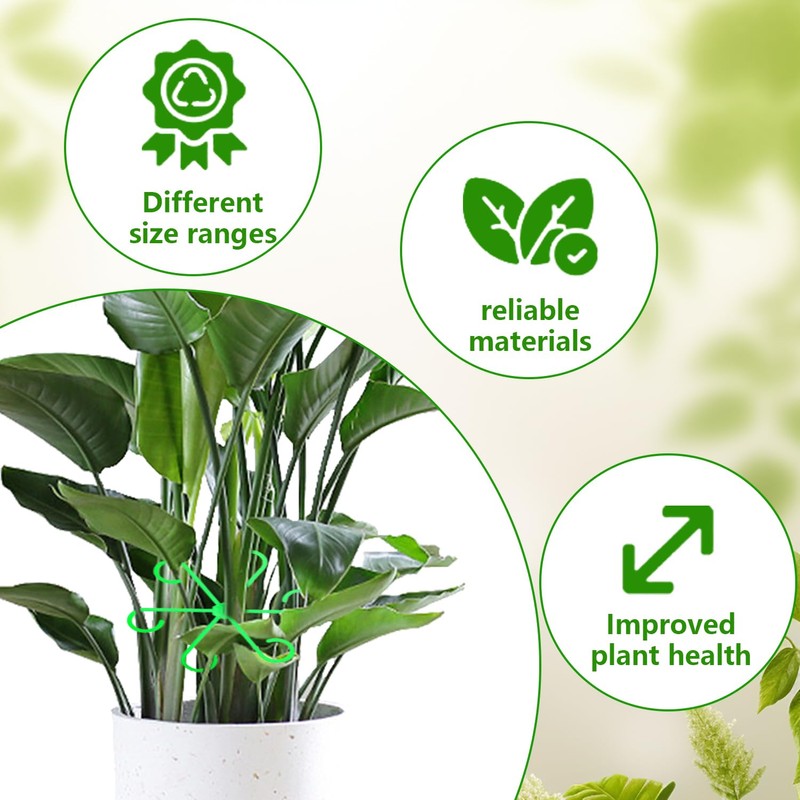 QIYUDA 12 PCS Plant Stem Support, Reusable Stem Holder, Different