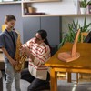 Musbeat Saxophone Stand, Saxophone Stand for Alto and Tenor, Zebra