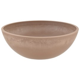 PSW Pot Collection Shallow Garden Bowl Low Planter for Succulents, Bonsai, Fairy Gardens, Herbs, 12-inch, Taupe
