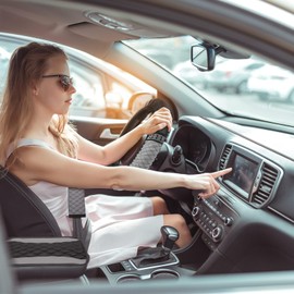 BBTO 43 Pcs Bling Car Accessories Set for Women Front Seats and Rear Bench Polyester Car Seat Protectors Wheel Cover Seat Car Floor Mats Full Crystal Automotive Interior Decor(Gray and Black)