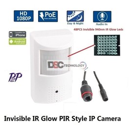 DiySecurityCameraWorld 2.0Megapixel 1080P IR HD Mini Pinhole Lens PIR IP Camera 3.7mm lens P2P PoE