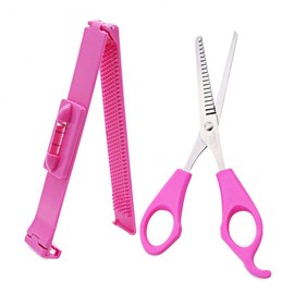 Self-Cut Bangs Thinning Scissors with Clip Set HS Bangs Scissors + Clip Ruler 3ea