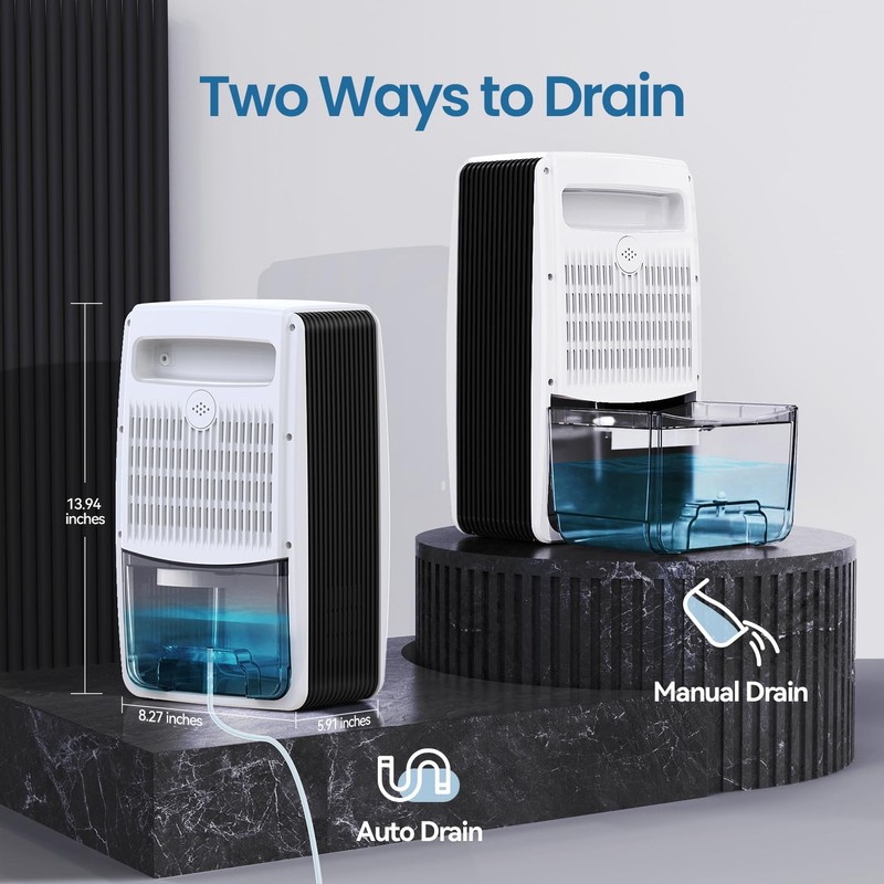 LasVacde Dehumidifier for Home, 95 OZ Dehumidifiers for Bathroom Bedroom