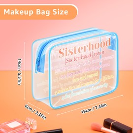 Gift for Sorority Clear Makeup Bag Sisterhood 1913 Gift for Women Friend Perfect Timing Gift Cosmetic Bag Graduation Sorority Gift Sorority Sister Gift Friendship Gift Toiletry Bag（Sisterhood）