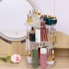 SuoXing 360 Rotating Makeup Organizer for Vanity,DIY Adjustable Height Cosmetic