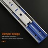 2PCS 14 Inch Push to Open Drawer Slides Stainless Steel