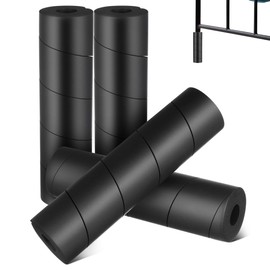 Mikikit 4Pcs Bed Frame Leg Covers: Adjustable Bed Frame Toe Protectors Reusable Bed Frame Feet Protectors Thicker Bed Frame Leg Collision Guards No Adhesive or Glue Black