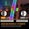 Nilight LED Fat Whip Light 1PC 3FT RGB Lighted Antenna