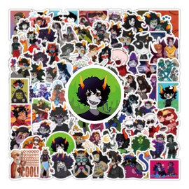 120 PCS Homestuck Stickers Anime Game Cartoon Aesthetic Waterproof Vinyl Sticker for Water Bottle Laptop Phone Scrapbooking Journaling for Adults Teens Kids for Party Supply Favor Decor