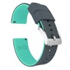 BARTON WATCH BANDS 20mm Smoke Grey/Mint - Elite Silicone Watch