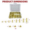 ASLLRISONY 110 Sets Chicago Screws Assorted Kit,8 Sizes of Round
