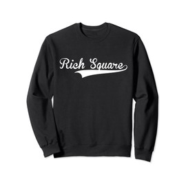 RICH SQUARE Baseball Vintage Retro Font Sweatshirt