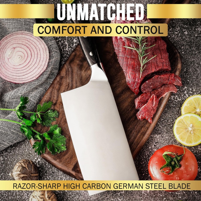 SliceElite Slice Series 7 Inch Cleaver Knife High Carbon German