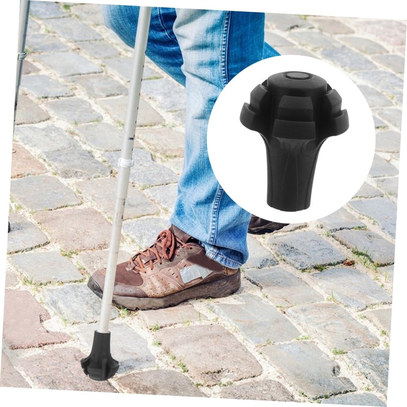 Kisangel Ergonomic Hiking Stick Boot Tips Anti-Slip Pole Protectors Lightweight