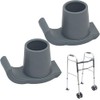 2Pcs Universal Walker Glide Skis With Heavy Duty Rubber Ferrules