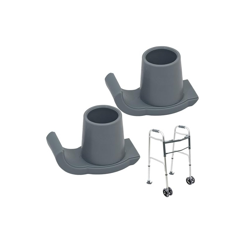 2Pcs Universal Walker Glide Skis With Heavy Duty Rubber Ferrules