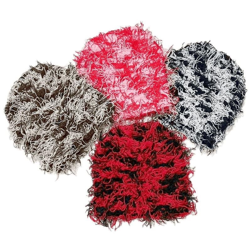 CORIRESHA Unisex Distressed Beanie Fuzzy Knitted Hat Winter Warm Outdoor