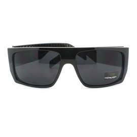 JuicyOrange Locs Sunglasses Mens Flat Top Square Gangster Mob Fashion Shades Black, 5.625w x 1.875h