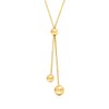 Ross-Simons Italian 18kt Gold Over Sterling Snake-Chain Lariat Necklace. 22 inches