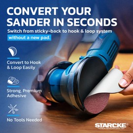 8 inch Sanding Disc Self Stick Orbital Sander Pads 25 Pack No Hole - Premium 80 Grit Sandpaper Discs Aluminum Oxide, Durable PSA Sand Paper, Round Sanding Discs Adhesive Back for Wood & Metal