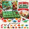 Dinosaur Christmas Countdown Calendar 2026, 24-Day Advent Calendar with 24