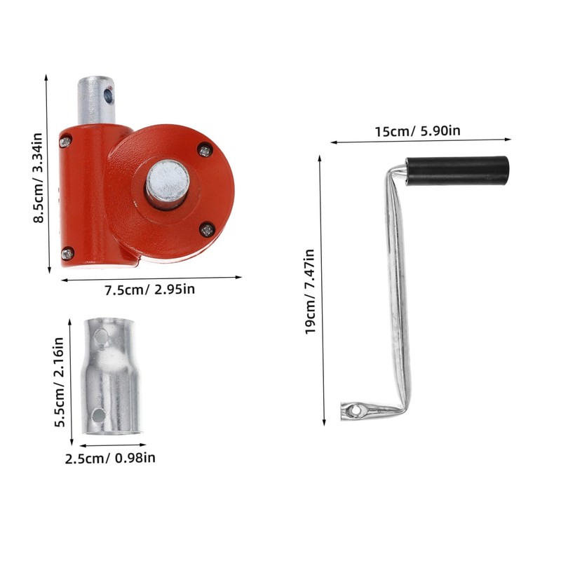 Milisten Hand Crank Roller Replacement Crank Handle Manual Greenhouse Film