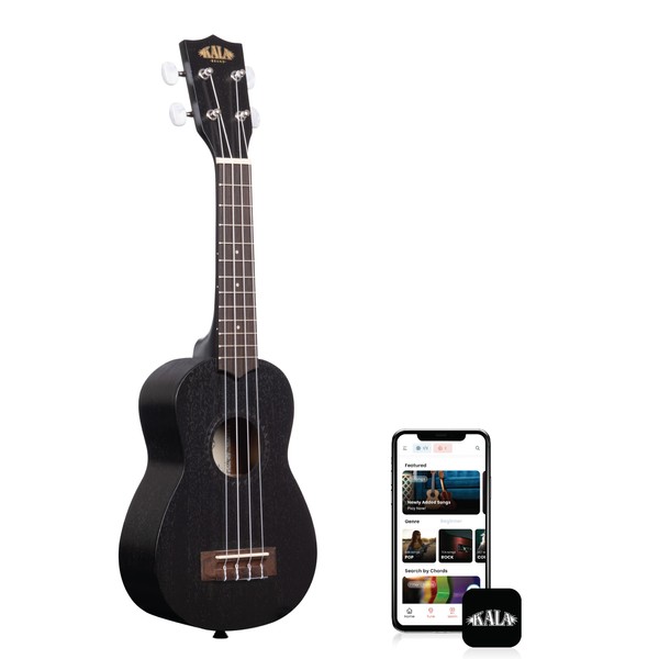 Kala KA-15 Series Black Satin Mahogany Ukulele with Rosewood Fingerboard,