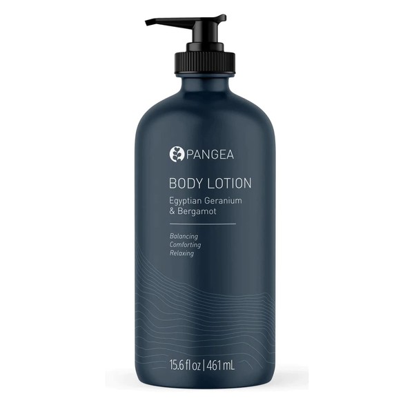 Pangea Organics - Natural Egyptian Geranium + Bergamot Body Lotion | Vegan, Non-Toxic, Sustainable Clean Beauty (15.9 fl oz | 461 ml)