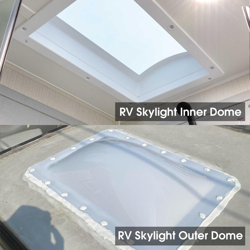 RV Skylight Replacement Bundle,18" x 26" RV Shower Skylight Cover