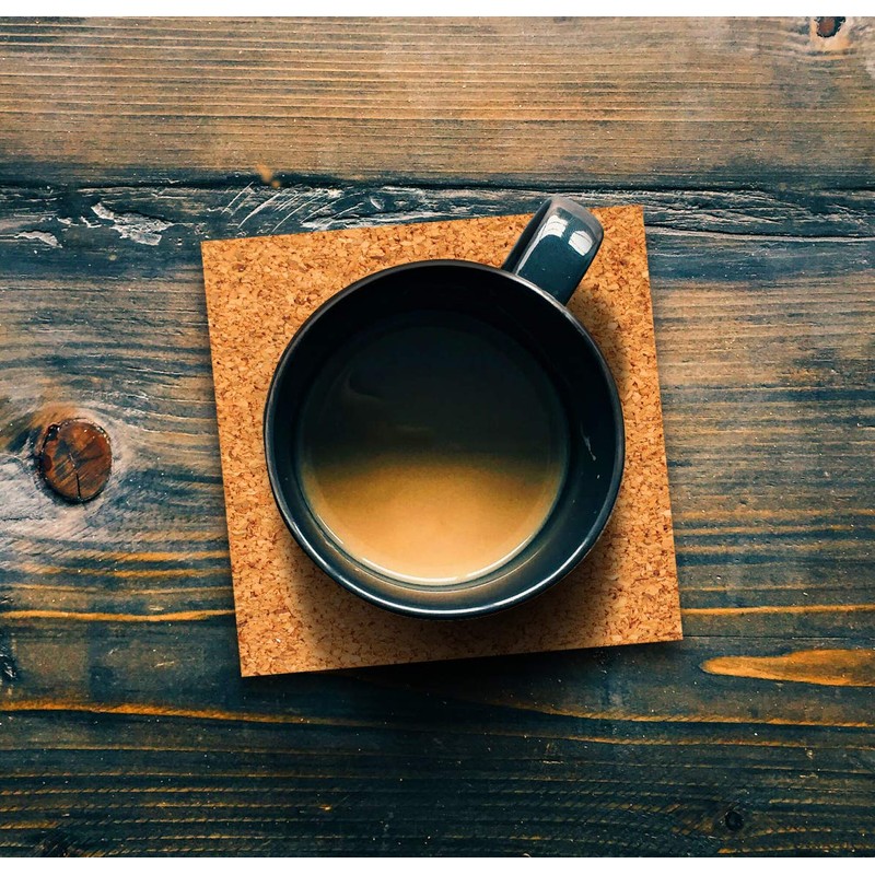 VViViD Adhesive Backed 4 Inch Square 0.08 Inch Thick Cork