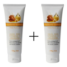 2 Cremas Facial Jalea Real Vitamina E Colágeno Nutre Hidrata                                                                                          