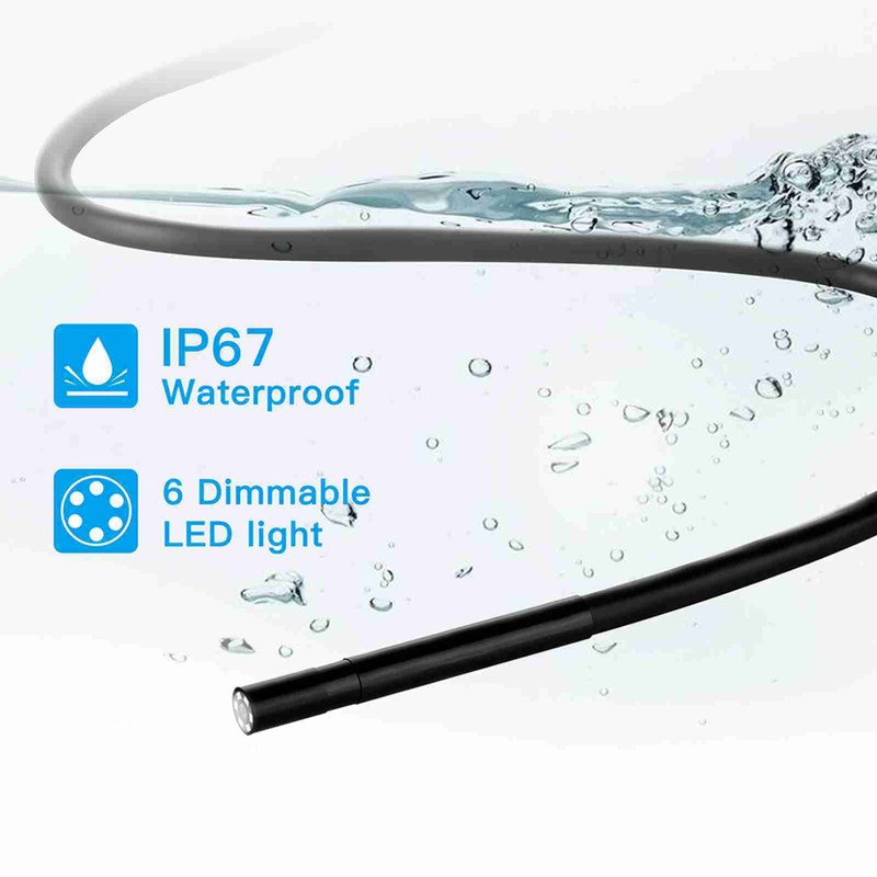 5.5mm Industrial Endoscope WiFi Borescope Inspection Camera Built in 6