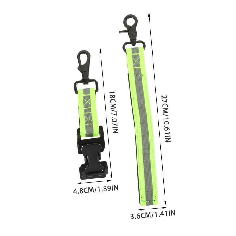Sosoport 2pcs Reflective Firefighter Glove Straps Safety Clips for Gloves