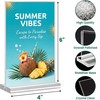 ZORUMOI Acrylic Sign Holder 4x6, 15 Pack Clear Double-Sided Vertical
