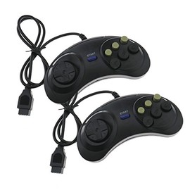 YINETTECH 6 Button Game Controller Wired Joypad Replacement For Sega Mega Drive & Genesis
