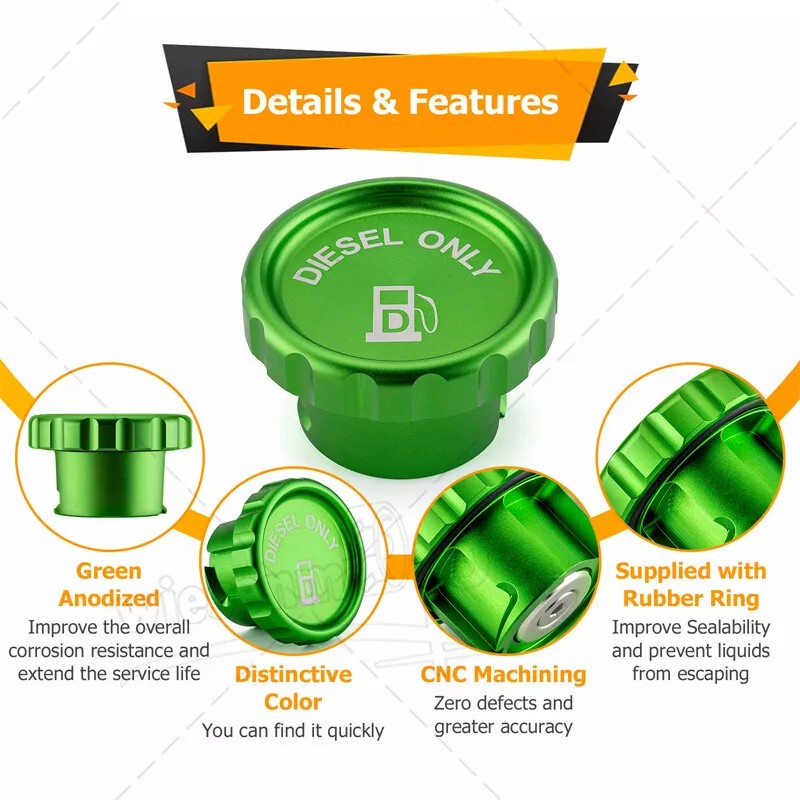 WSAYS Magnetic Diesel Fuel Cap+DEF Cap For 19-24 21 2022