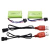 Blomiky 2 Pack 7.4V 2S 600Mah Li-ion Rechargerable Battery With
