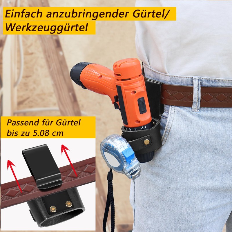 quipuda Genuine Leather Hammer Holder for Belt, Hammer Loop, Practical