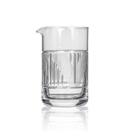Rolf Glass Bleecker Street Mixing Glass | 600ml Cocktail Mixing Jar or Glass | Lead-Free and Diamond-Wheel Engraved | Designed and Engraved in the USA