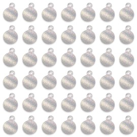 Finier Metal Parts Plate, Round, 6mm, Silver, 200 Pieces, with Ring, Charm Parts (AP0505)
