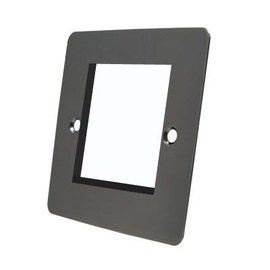 Polished Black Nickel - Modular Data Grid Outlet Faceplate - Cut Hole 50 x 50 mm