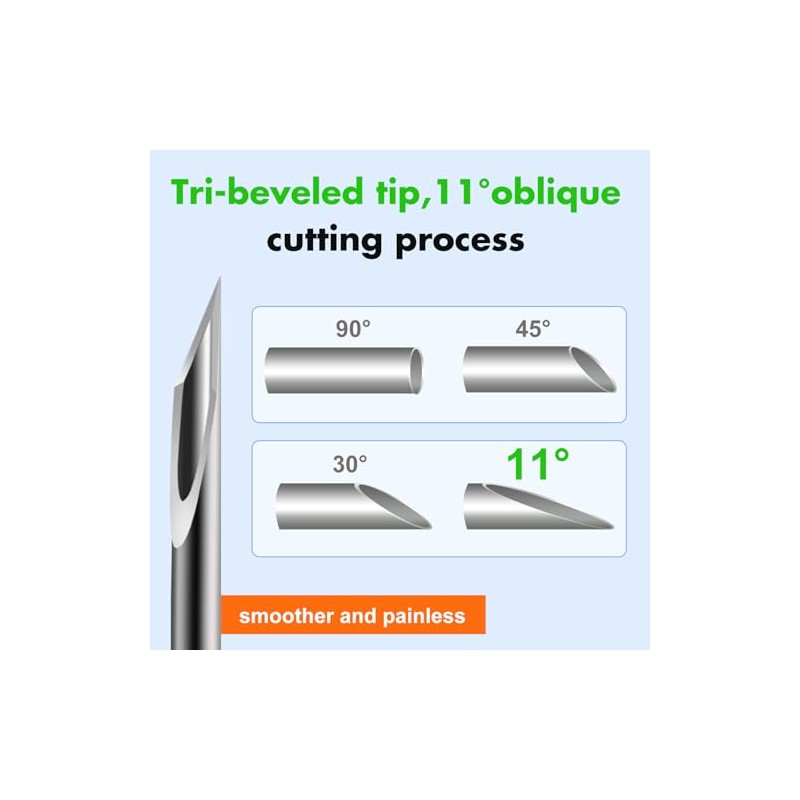 Pen Tips 31G x 4mm(5/32") Universal Fit, Sterile，Ultra-Thin Wall Technology.