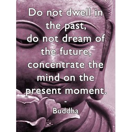 Inspirational Buddha Quote Door Meditation Purple Metal Tin Sign 8x12in/Home Kitchen Art Wall Bar Pub Club Outdoor Office Decor