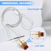 3/8” Air Tank Drain Valve Plug with 60” Cable, Dazakoot
