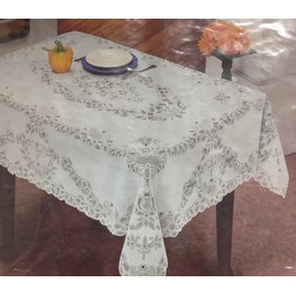 Crochet Vinyl Table Cloth (60" x 104" Oblong)