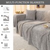 STACYPIK Textured Gray Sofa Covers Wear-Resistant Thickened Slipcovers Couch Protector