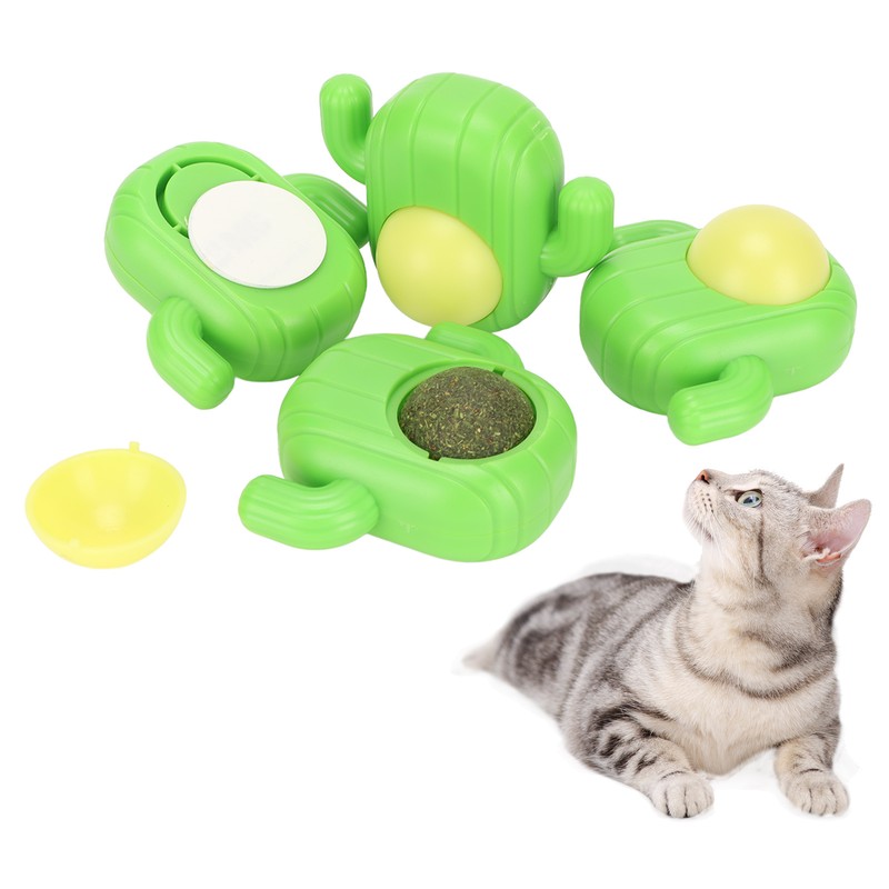 Wall Catnip Toy Teeth Cleaning Dustproof Adhesive Interactive Cat Chewing