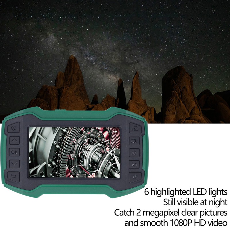 Dual Lens Endoscope Industrial 1080P HD 4.5in IPS Screen Borescope