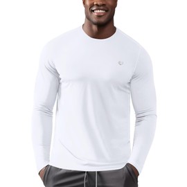 Zengjo Base Layer Men Athletic Lightweight(White,XXL)